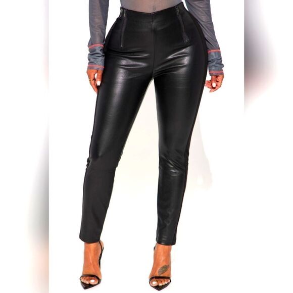 Nwt super sexy faux leather pants sz Large - Picture 2 of 4